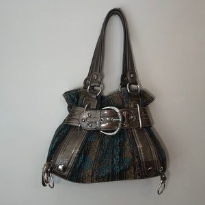 Blue and Tan Purse